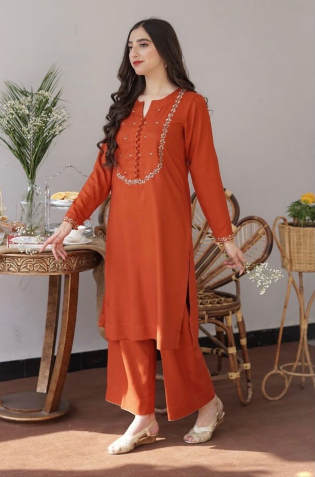 AISLING DHANAK UNSTITCHED EMB 3PC