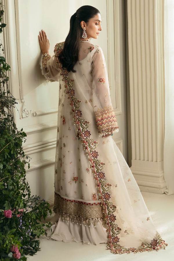 ELAN ORGANZA UNSTITCHED EMB SUIT BOTANICAL BLISS (EC-24-02) - City Cloth House
