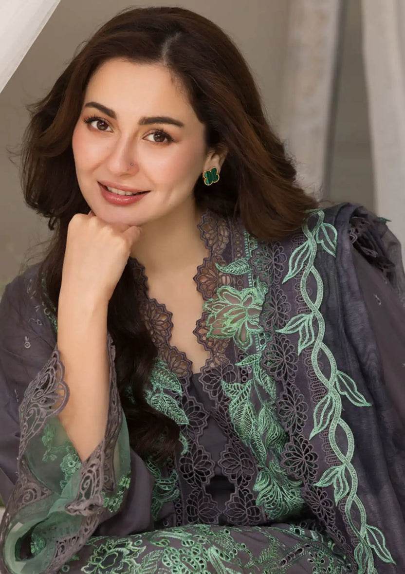 SOBIA NAZIR LAWN UNSTITCHED EMB 3PC 25’ (3-B) - City Cloth House
