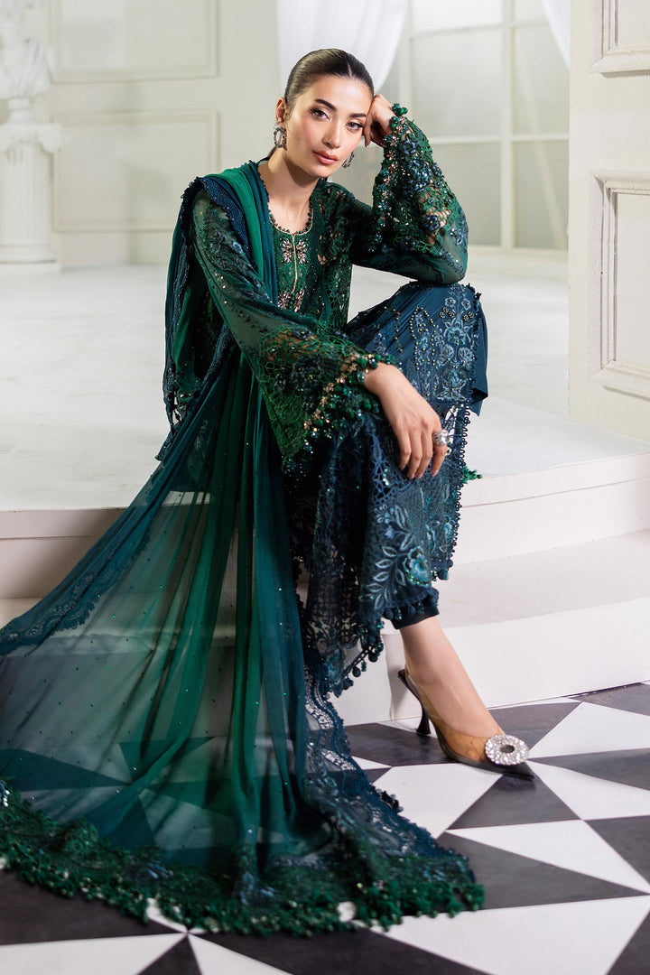 MARIA.B CHIFFON UNSTITCHED EMB D-6 SUIT