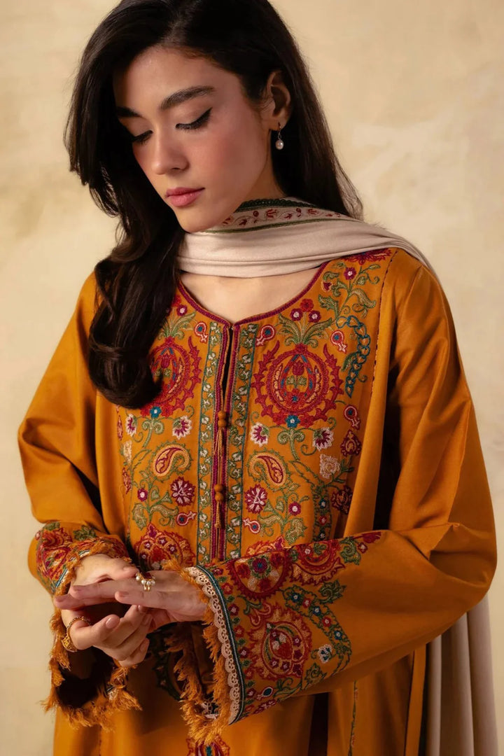 ZARA SHAHJAHAN KARANDI UNSTITCHED EMB 3PC