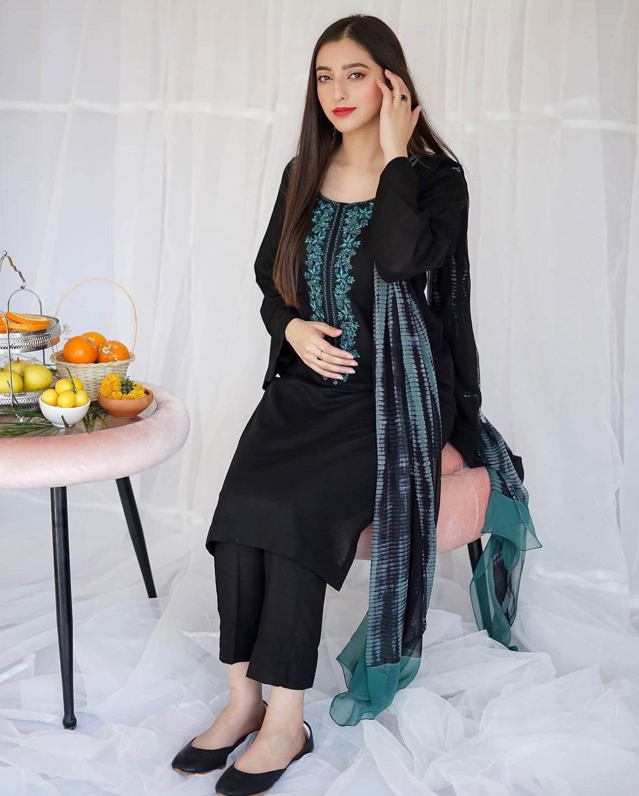 AISLING LAWN PREMIUM UNSTICH EMB 3PC - City Cloth House