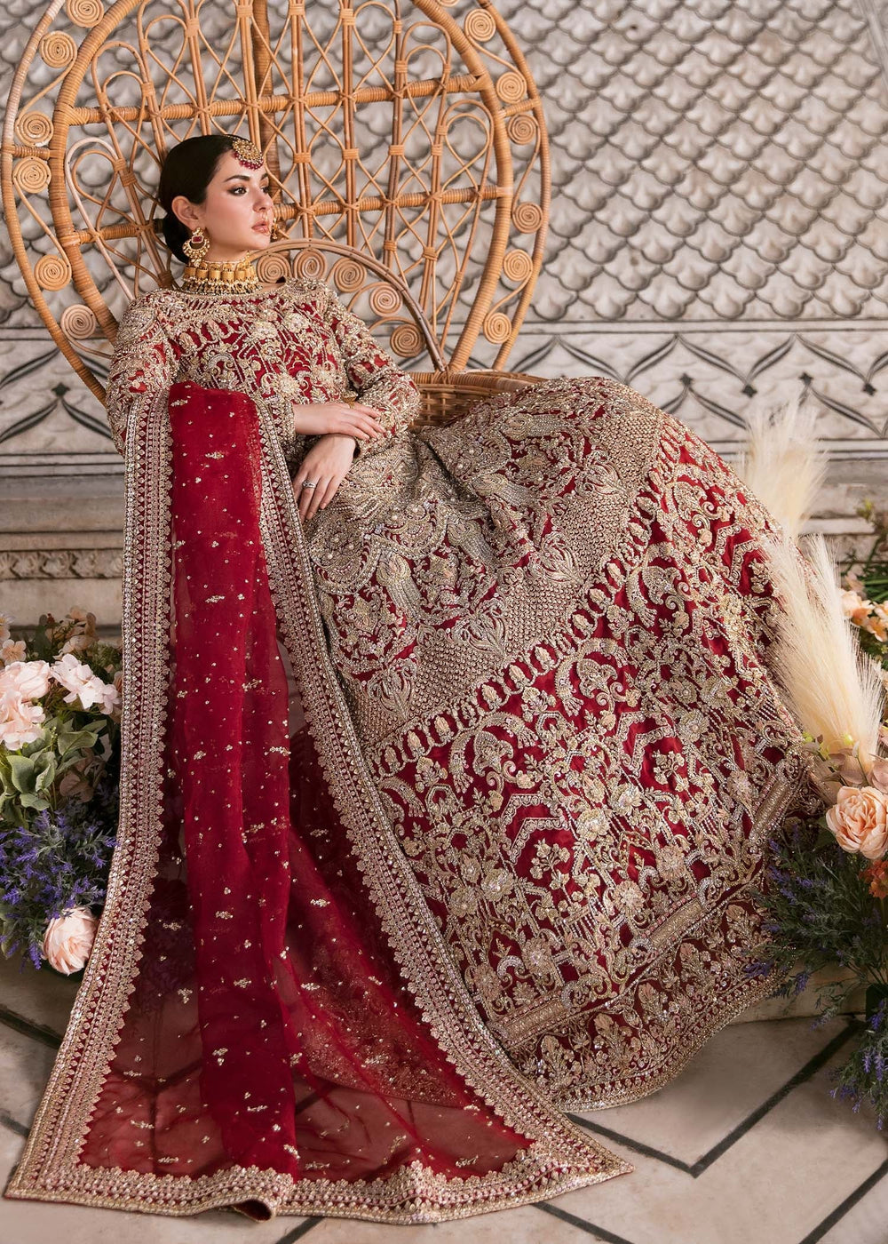 KANWAL MALIK NET UNSTITCHED EMB MAXI