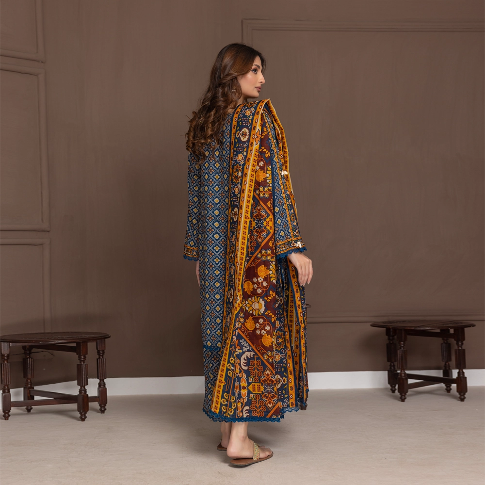 NISHAT KHADDAR UNSTITCHED PRINTED 3PC