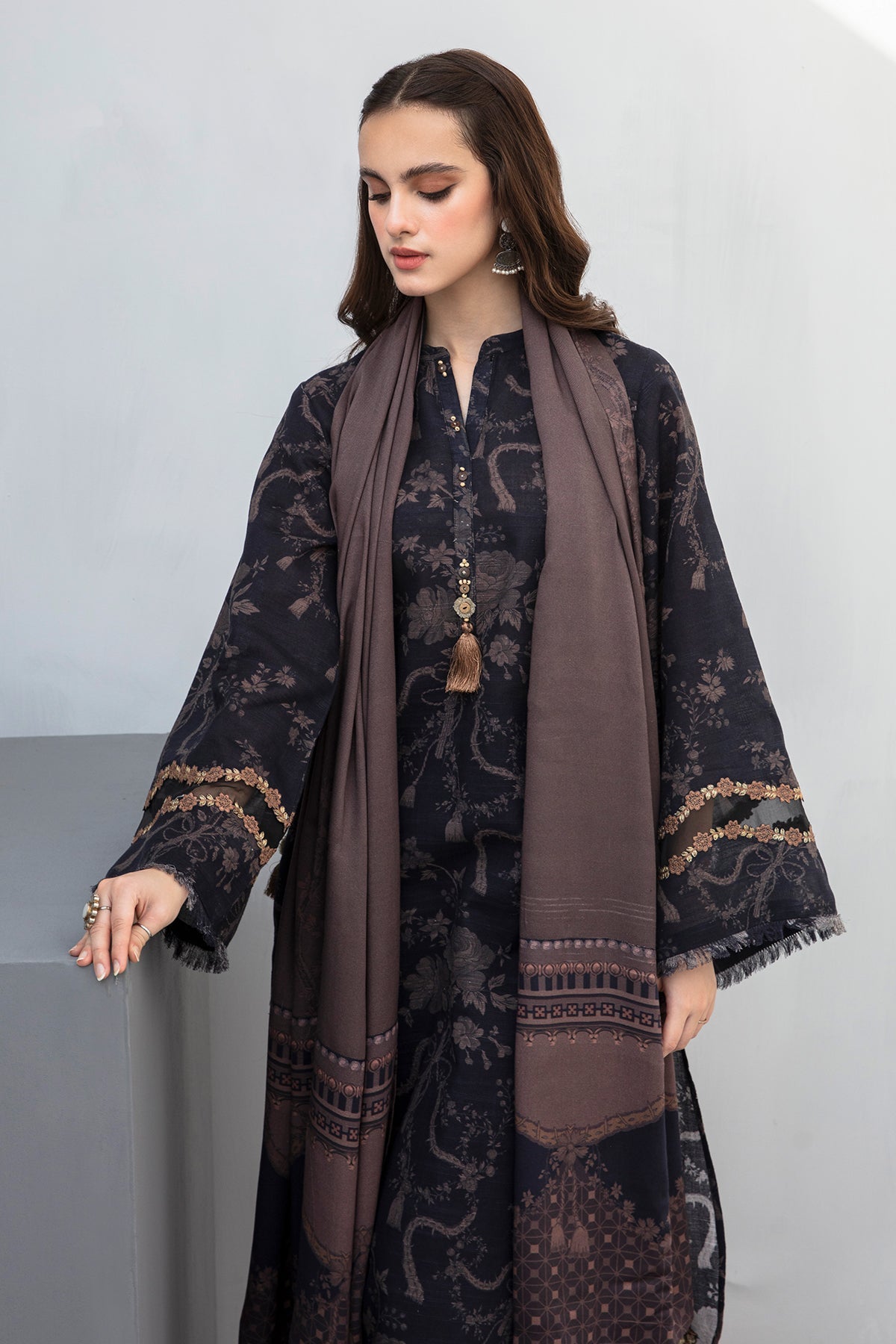 BAROQUE DHANAK PRINTED UNSTICHED 3PC
