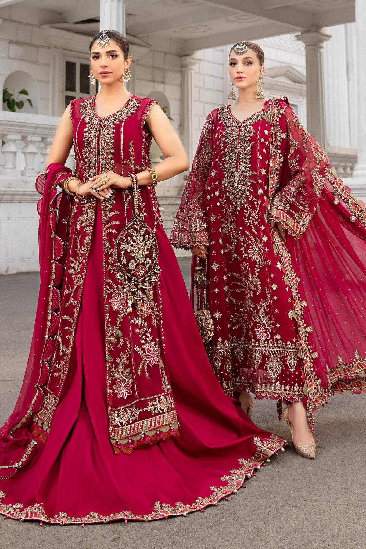 MARIA.B CHIFFON UNSTITCHED EMB SUIT MPC-24-07 - City Cloth House