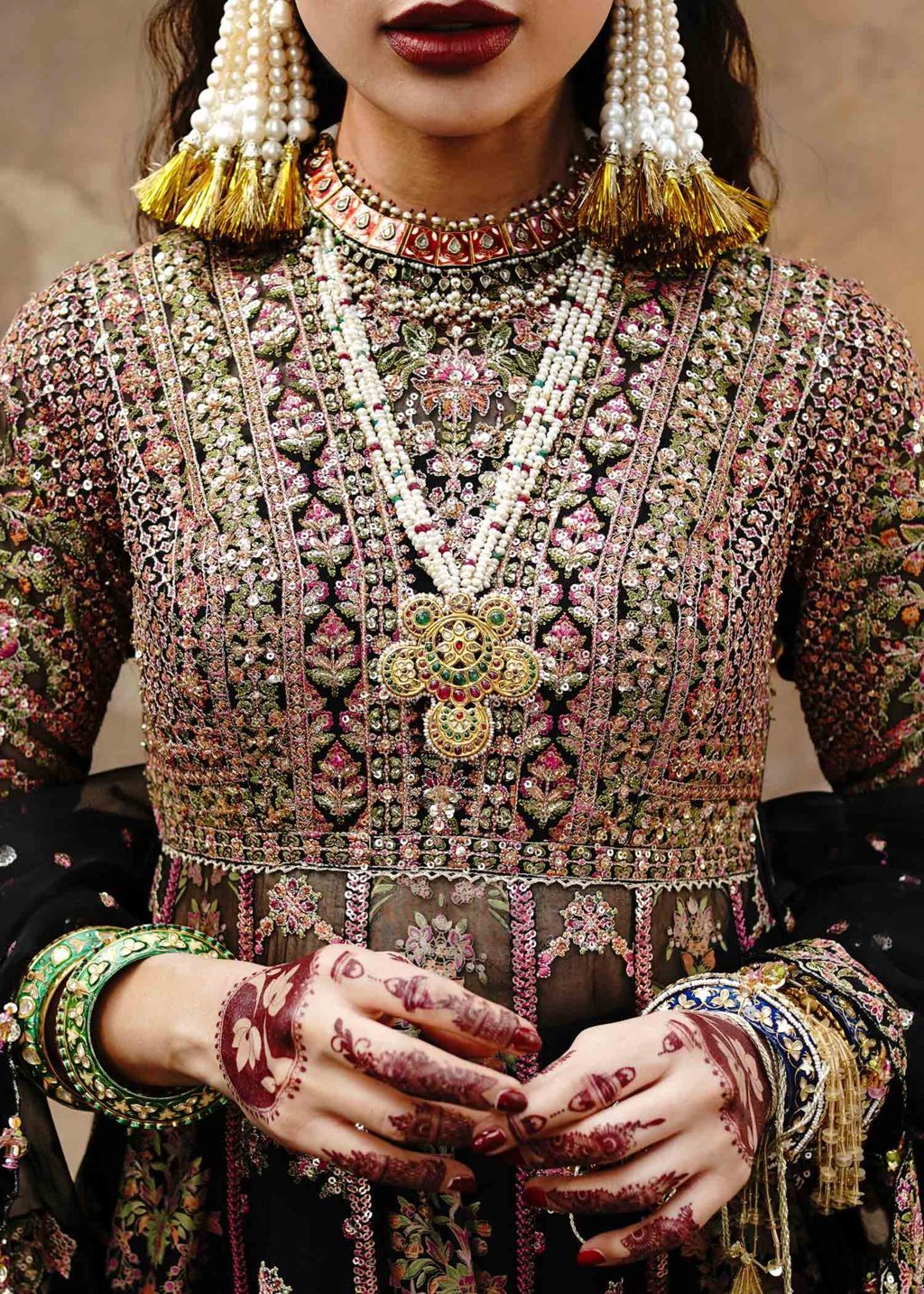 HUSSAIN REHAR ORGANZA UNSTITCHED EMB SUIT