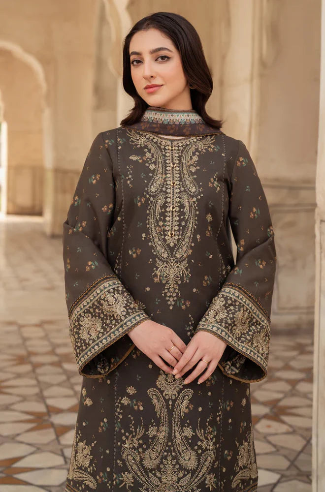 JAZMIN DHANAK LUXURY UNSTITCHED EMB 3PC