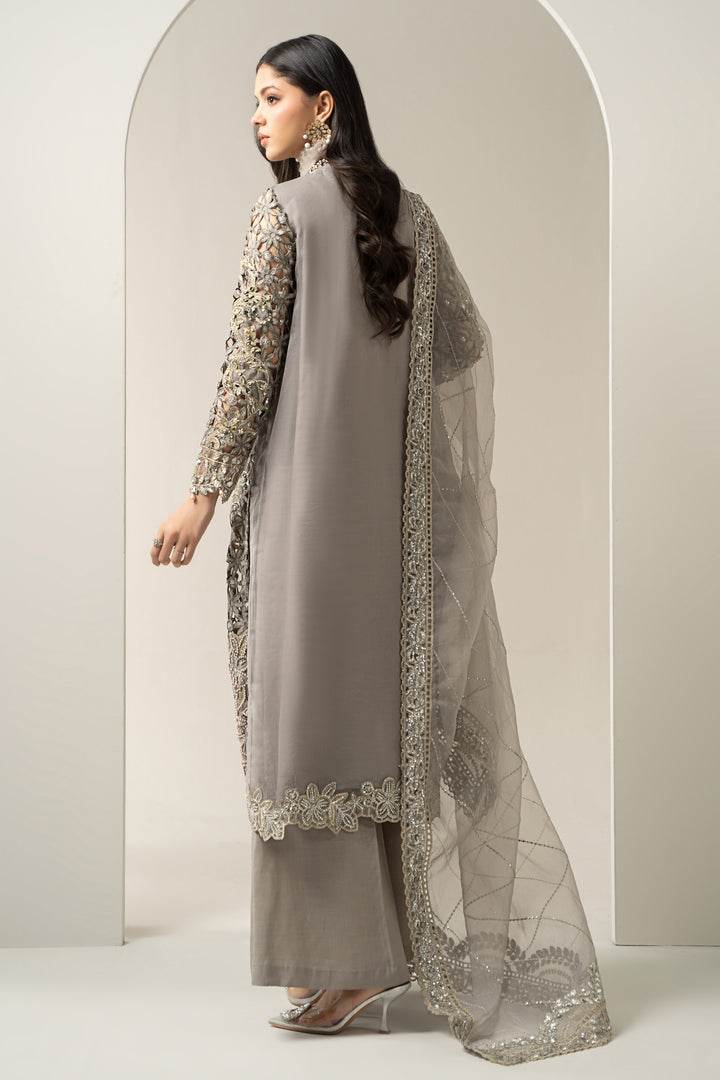 MARIA.B ORGANZA UNSTITCHED EMB SUIT (BDS-30-D6) - City Cloth House