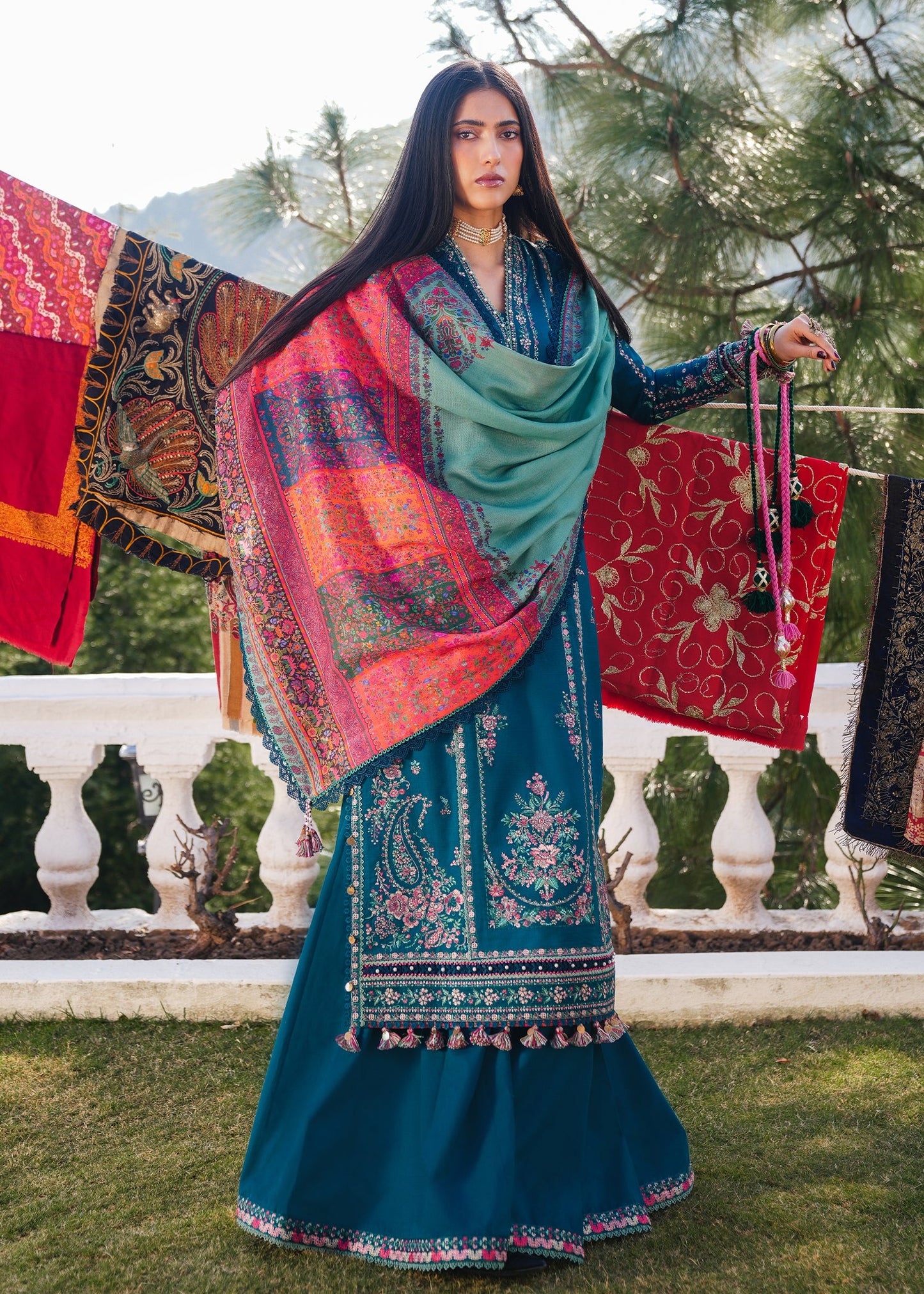 HUSSAIN REHAR DHANAK UNSTITCHED EMB 3PC