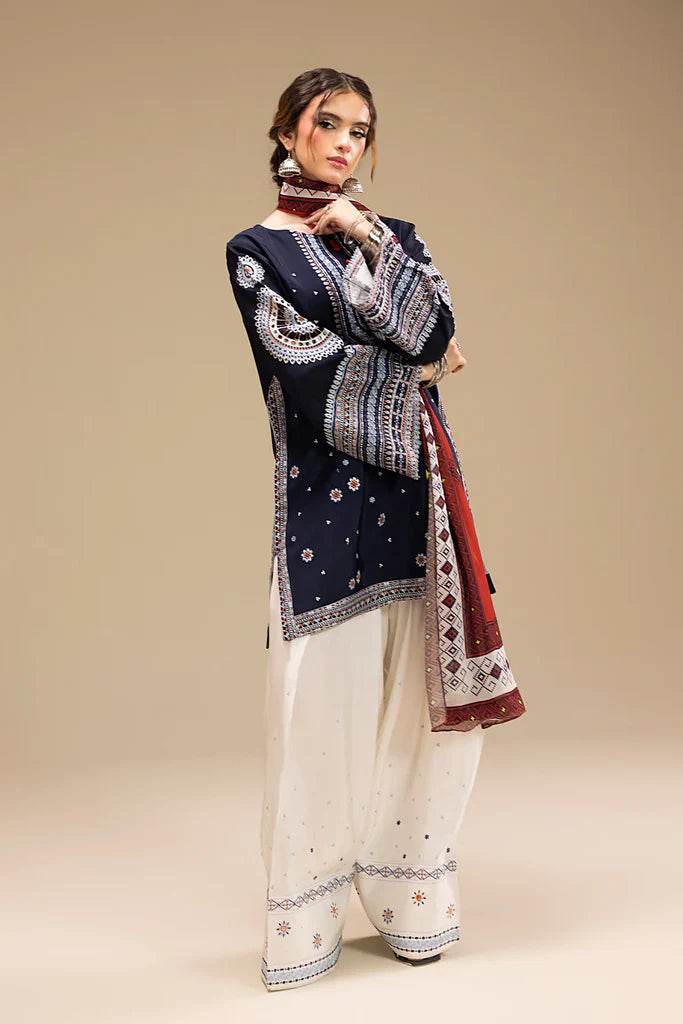 JAZMIN LAWN PREMIUM UNSTITCHED EMB 3PC - City Cloth House