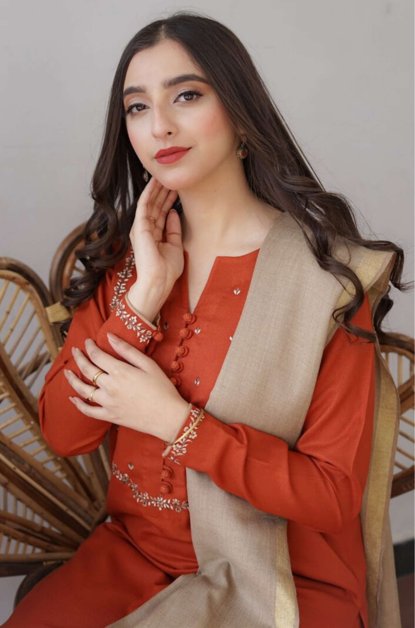 AISLING DHANAK UNSTITCHED EMB 3PC