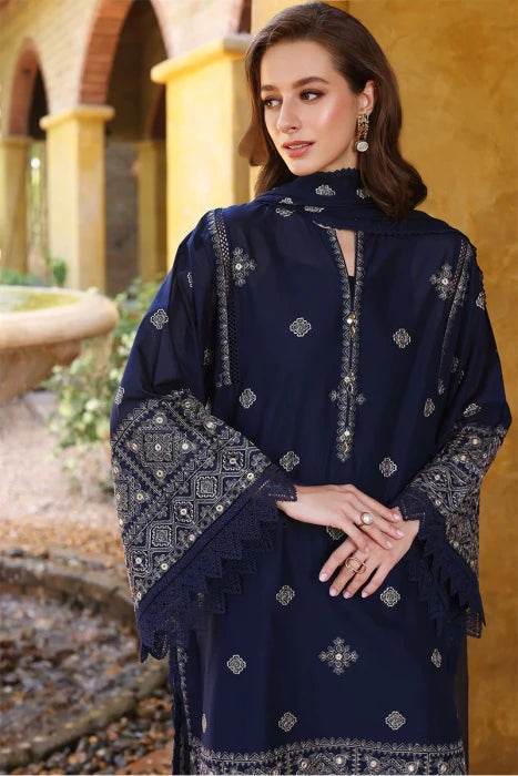 BAREEZE LAWN LUXURY UNSTICH EMB 3PC - City Cloth House