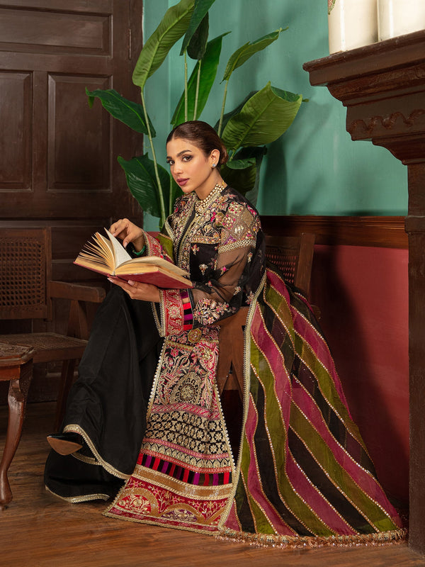 MARYAM HUSSAIN ORGANZA UNSTICHED EMB SUIT