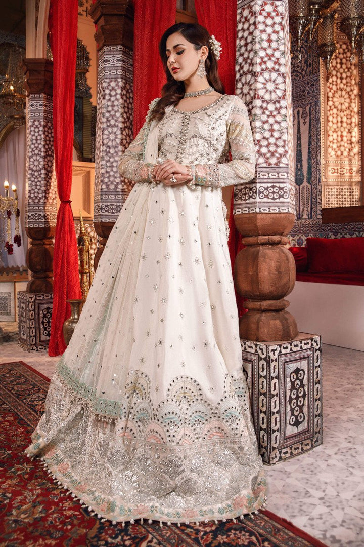 MARIA.B RAW SILK UNSTITCHED EMB SUIT