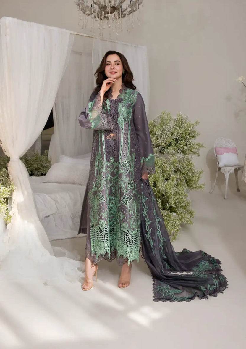 SOBIA NAZIR LAWN UNSTITCHED EMB 3PC 25’ (3-B) - City Cloth House