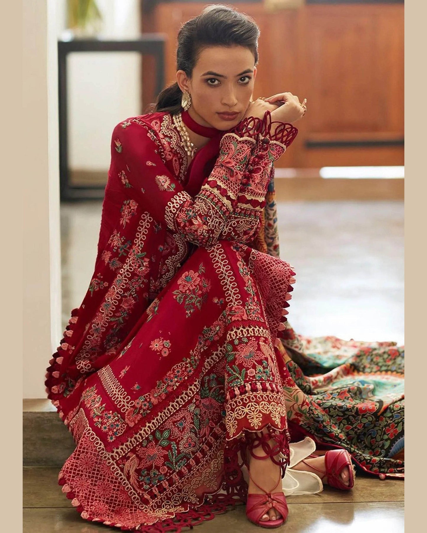 ELAN LAWN UNSTITCHED EMB 3PC - City Cloth House
