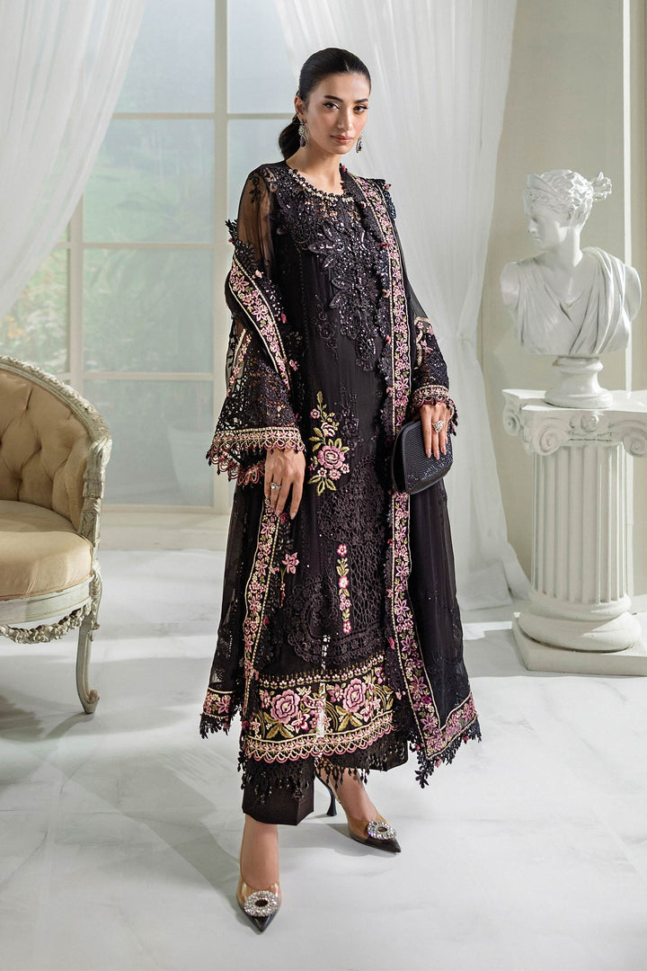 MARIA.B CHIFFON UNSTITCHED EMB D-4 SUIT