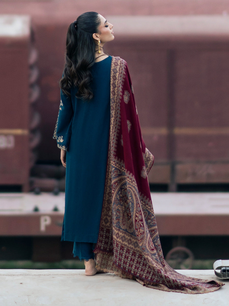 JAZMIN DHANAK LUXURY UNSTITCHED EMB 3PC