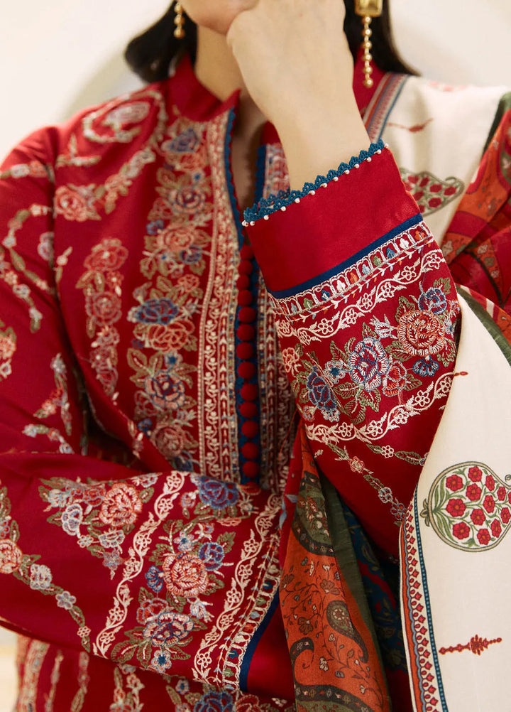 ZARA SHAHJAHAN DHANAK LUXURY UNSTITCHED EMB 3PC