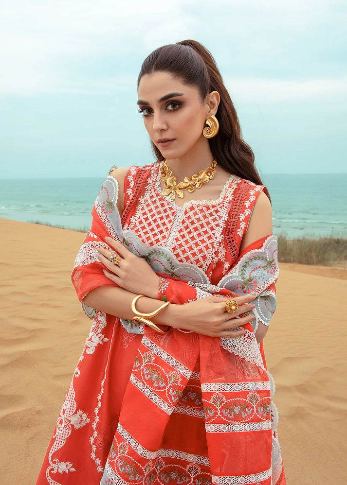 CRIMSON LAWN UNSTITCH EMB 3PC -CM-D-5B - City Cloth House