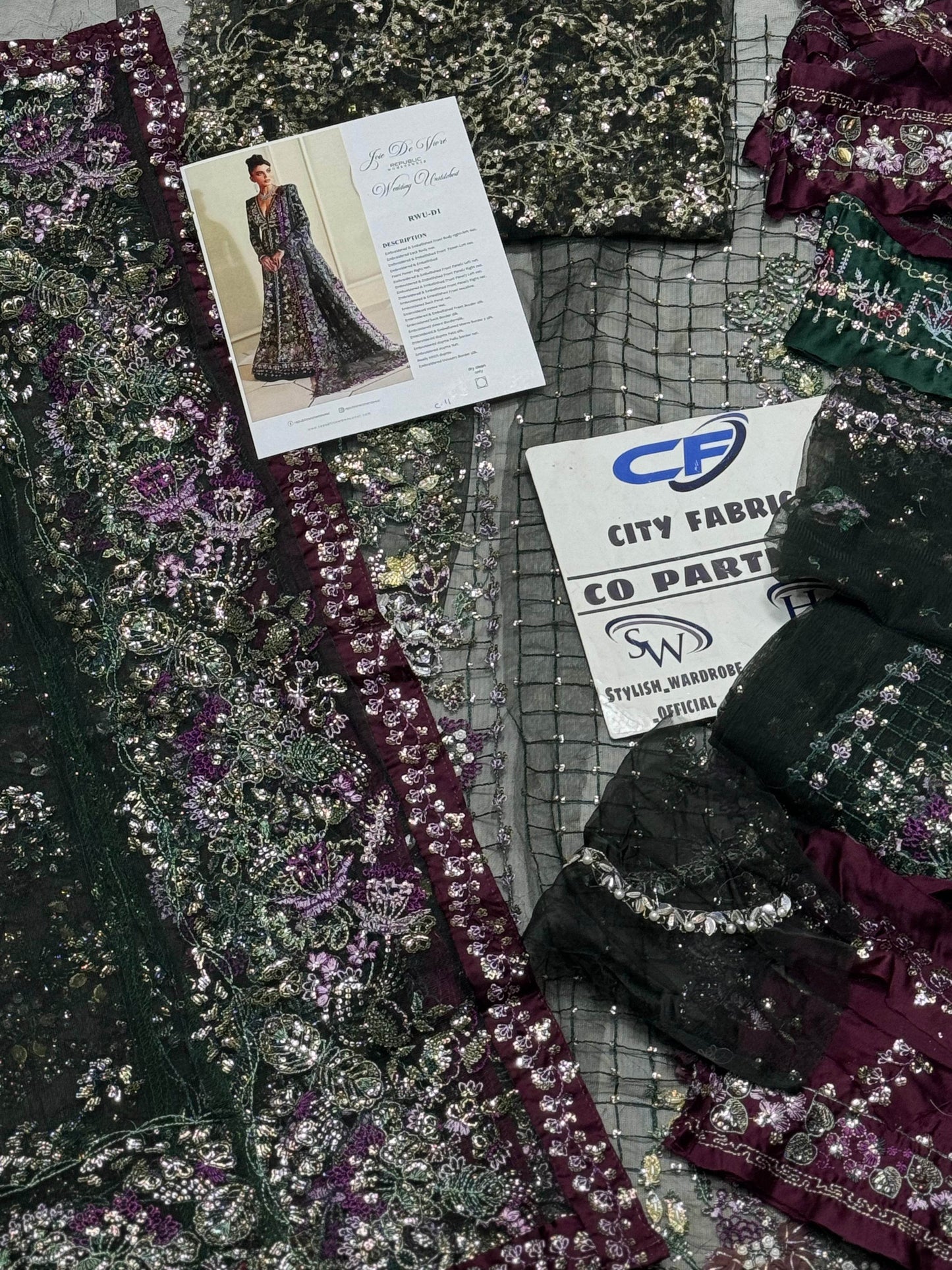 REPUBLIC NET UNSTITCHED EMB MAXI - City Cloth House