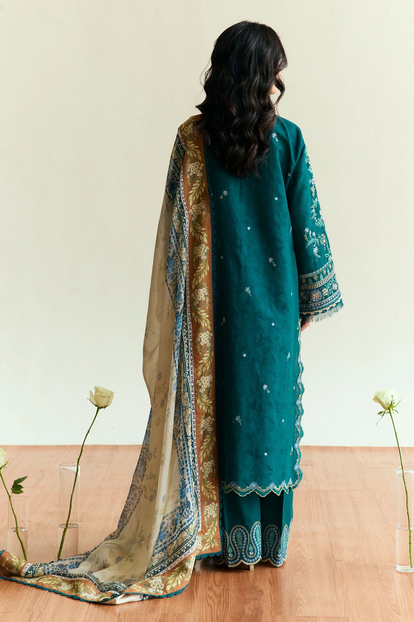 ZARA SHAHJAHAN DHANAK UNSTITCHED EMB 3PC