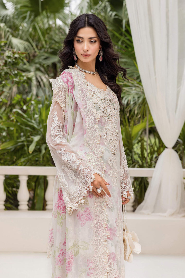 MARIA.B CHIFFON UNSTITCHED EMB D-1 SUIT