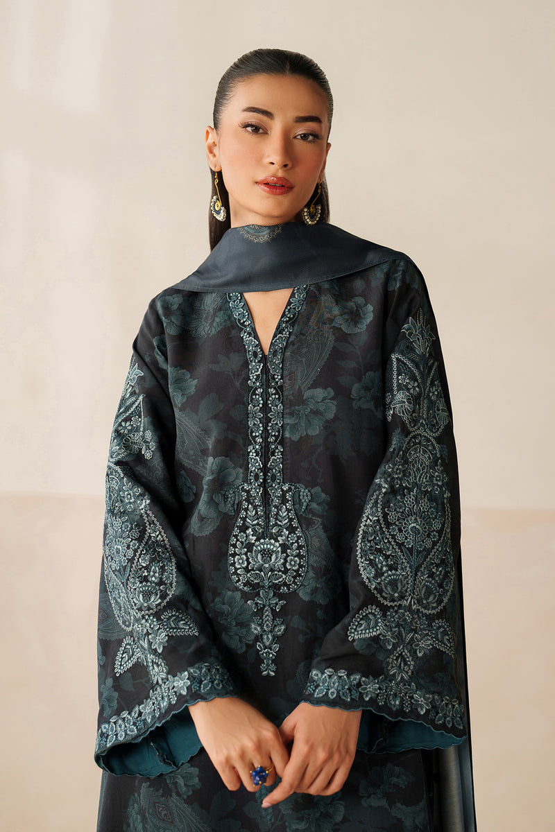 BAROQUE LINEN PRINTED UNSTICHED 3PC