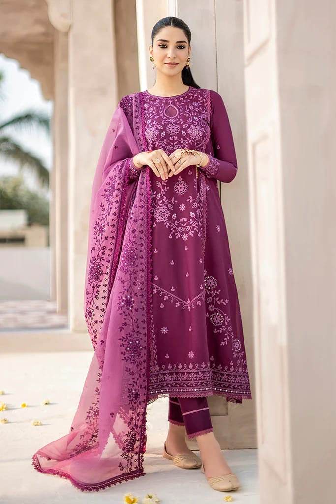 CROSS STITCH LAWN LUXURY UNSTICH EMB 3PC - City Cloth House