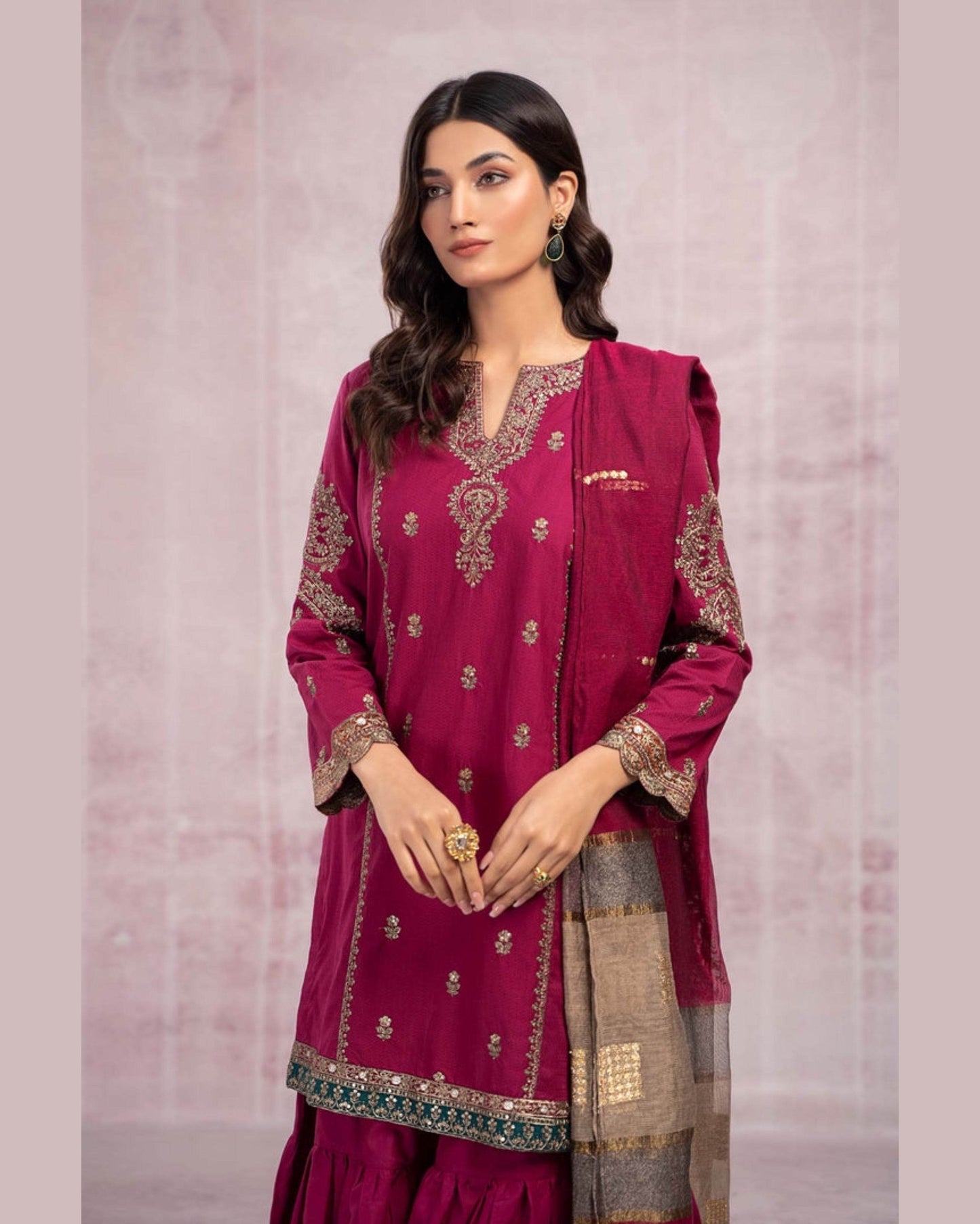 MARIA.B LAWN PREMIUM UNSTITCHED EMB 3PC - City Cloth House