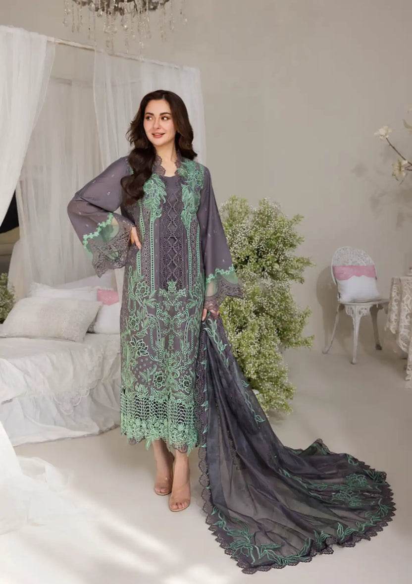 SOBIA NAZIR LAWN UNSTITCHED EMB 3PC 25’ (3-B) - City Cloth House