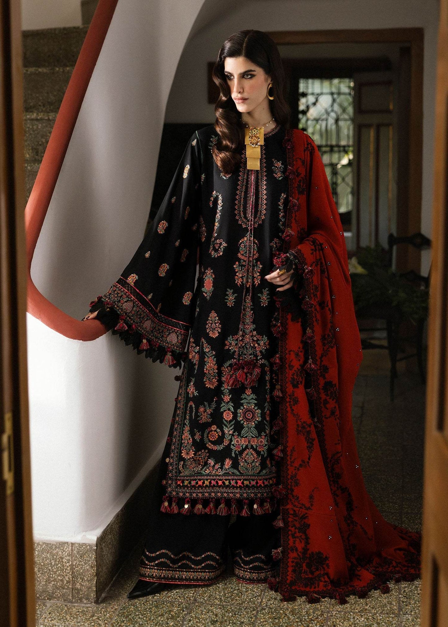 HUSSAIN REHAR LAWN UNSTITCHED EMB 3PC - City Cloth House