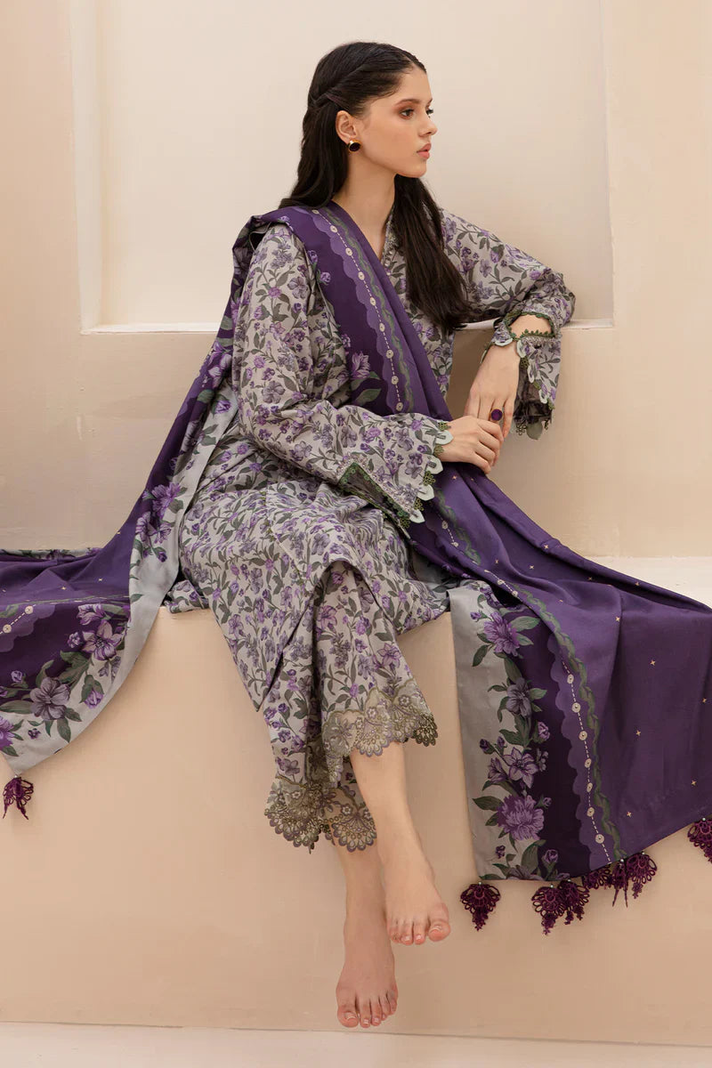 BAROQUE KARANDI PRINTED UNSTICHED 3PC