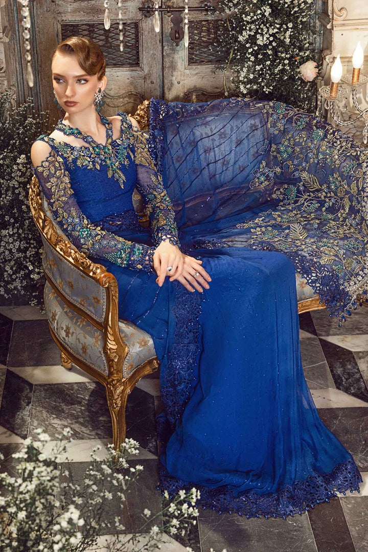 MARIA.B CHIFFON UNSTITCHED EMB D-4 SAREE