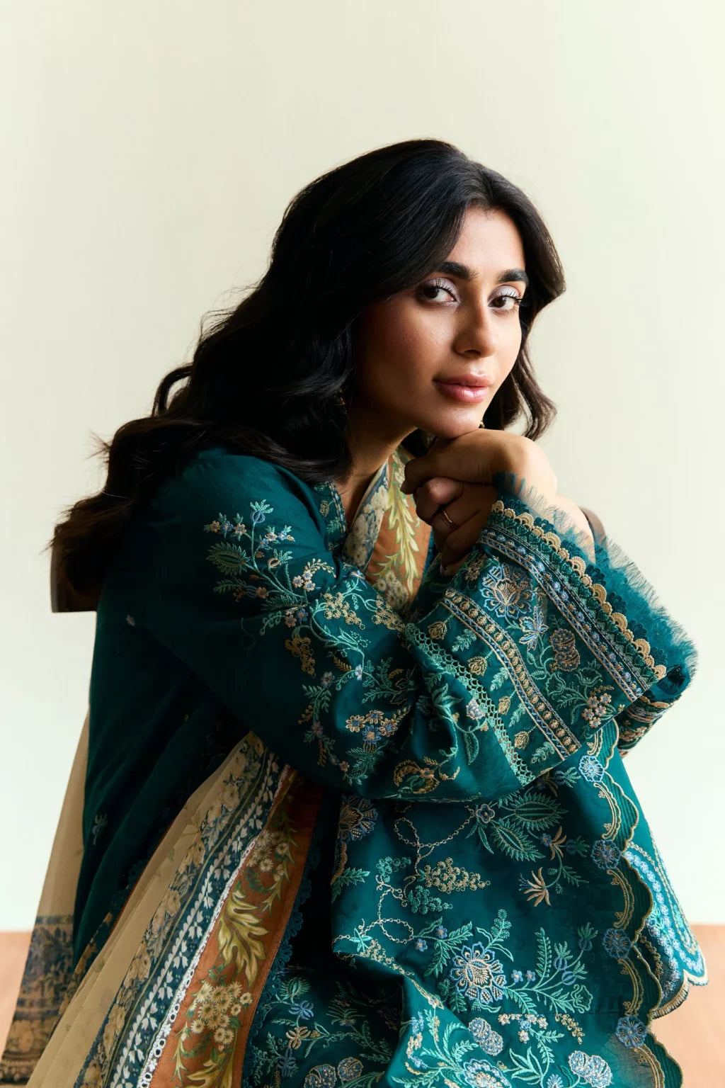 ZARA SHAHJAHAN DHANAK UNSTITCHED EMB 3PC