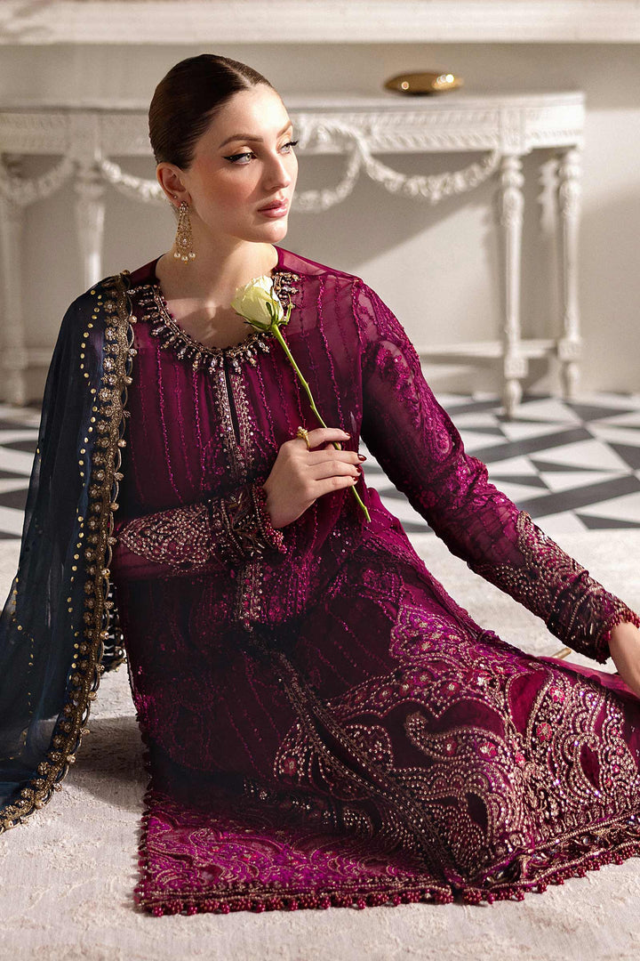 MARIA.B CHIFFON UNSTITCHED EMB D-2 SUIT