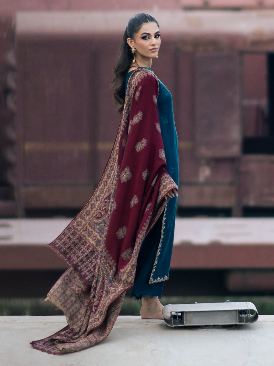 JAZMIN DHANAK LUXURY UNSTITCHED EMB 3PC