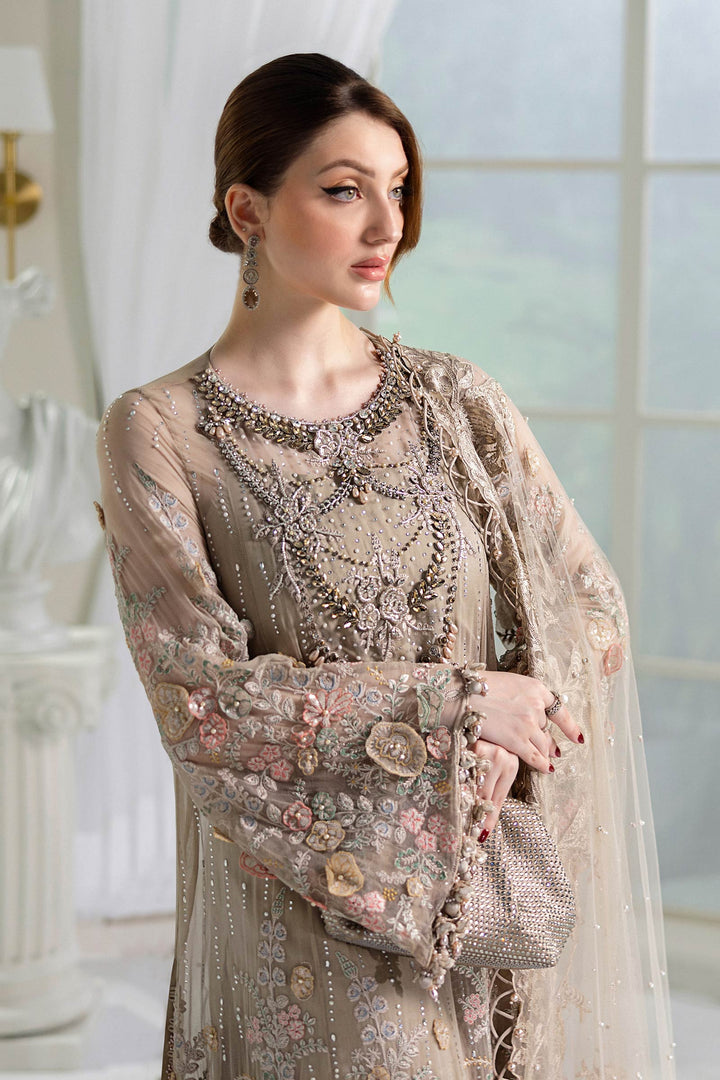 MARIA.B ORGANZA UNSTITCHED EMB D-7 MAXI