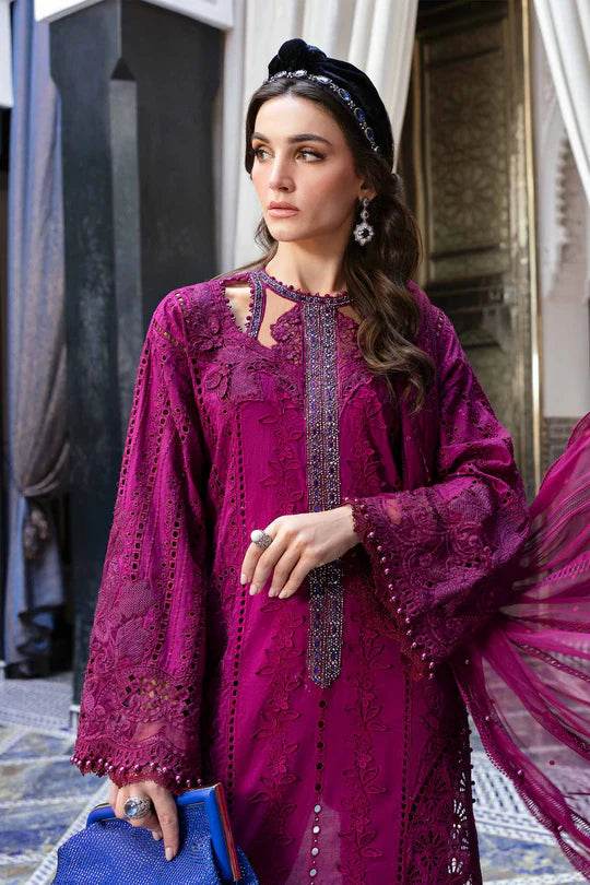 MARIA.B LAWN UNSTITCH EMB 3PC (D-2502-B) - City Cloth House