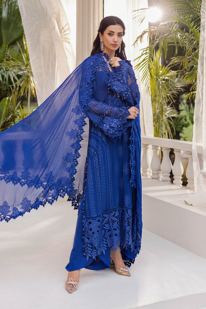 MARIA.B CHIFFON UNSTITCHED EMB D-3 SUIT