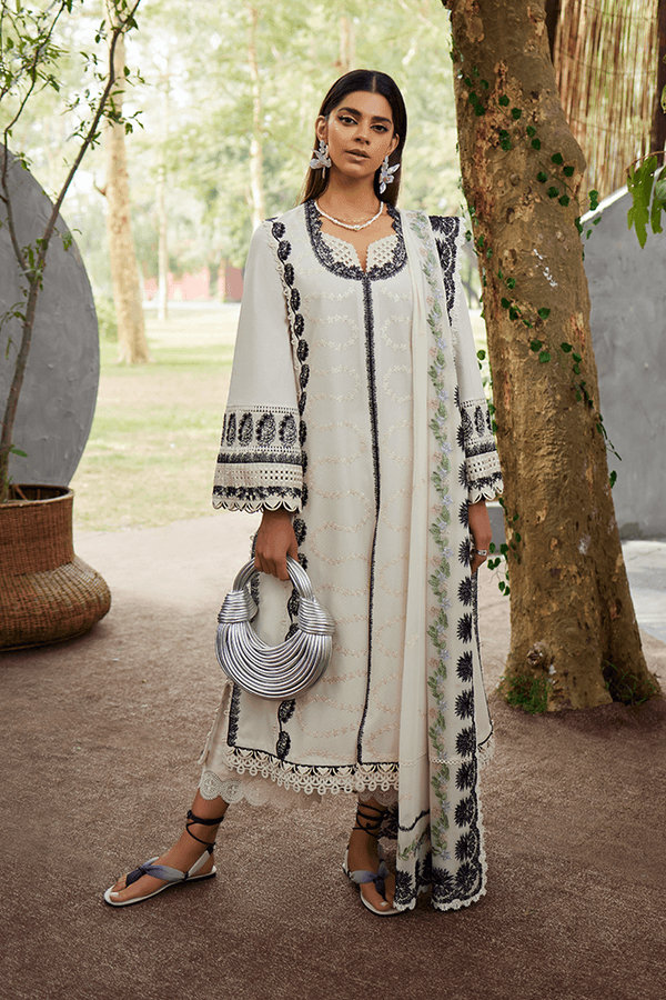 SUFFUSE LAWN LUXURY UNSTITCH EMB 3PC MEENAH (SU-02) - City Cloth House