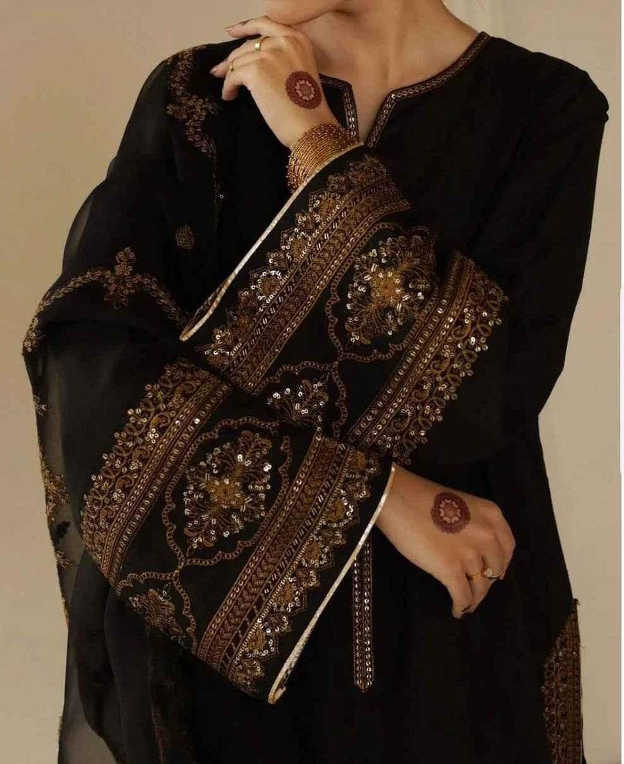 BAROQUE LAWN PREMIUM UNSTITCHED EMB 3PC - City Cloth House