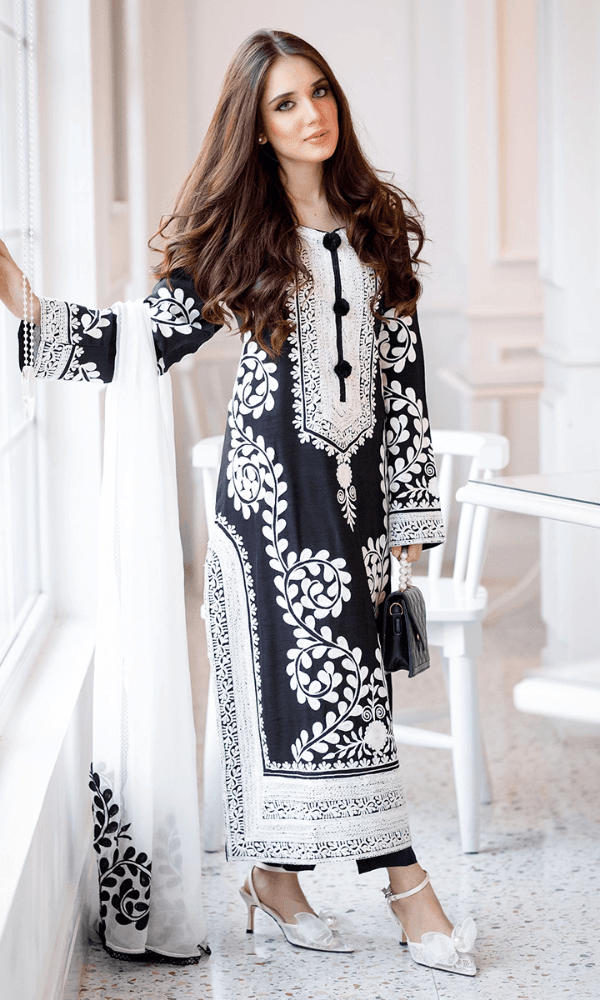 ZARKASHA LAWN PREMIUM UNSTICHED EMB 3PC - City Cloth House