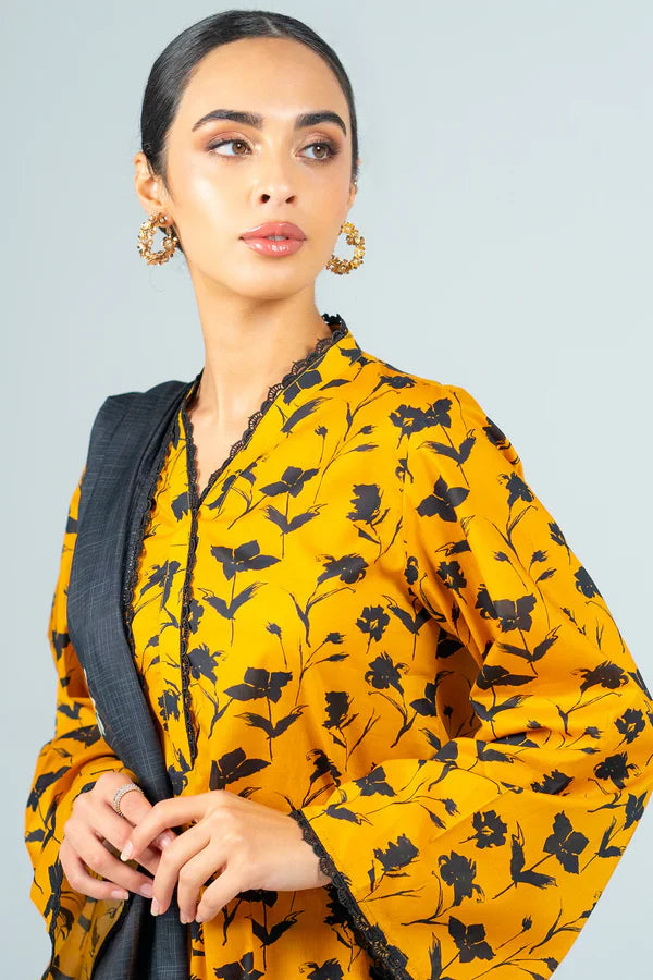 BAROQUE KHADDAR UNSTICH PRINTED 3PC