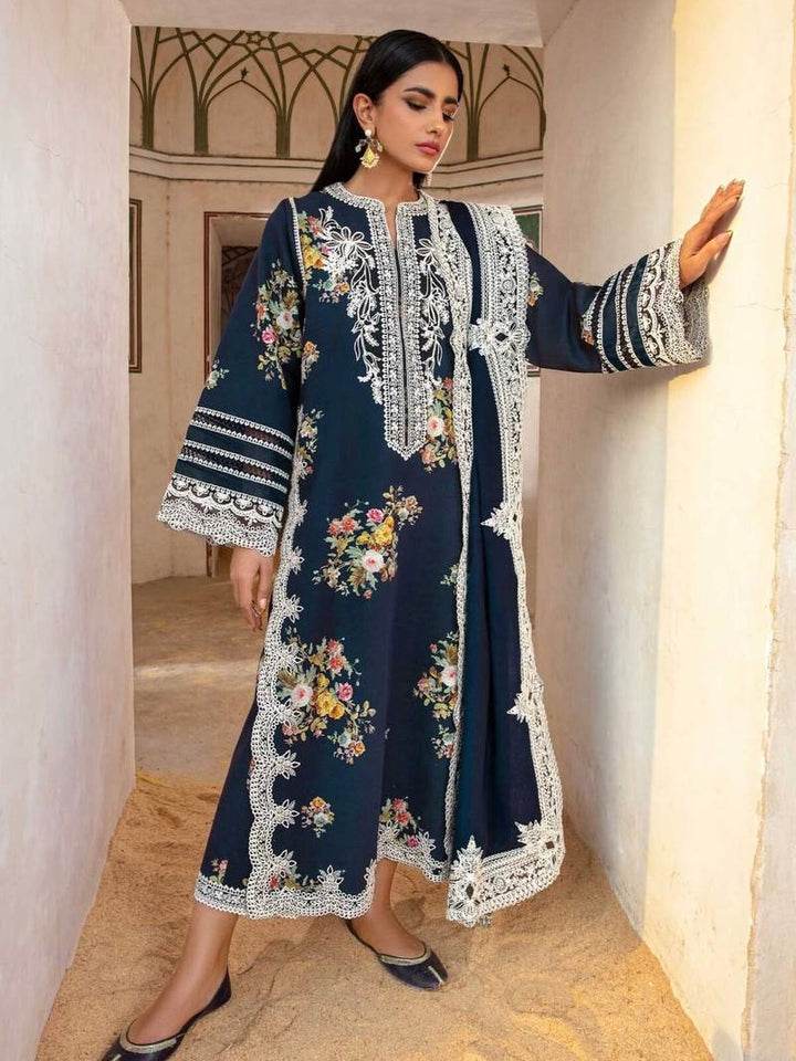 CRIMSON LAWN PREMIUM UNSTITCH EMB 3PC - City Cloth House