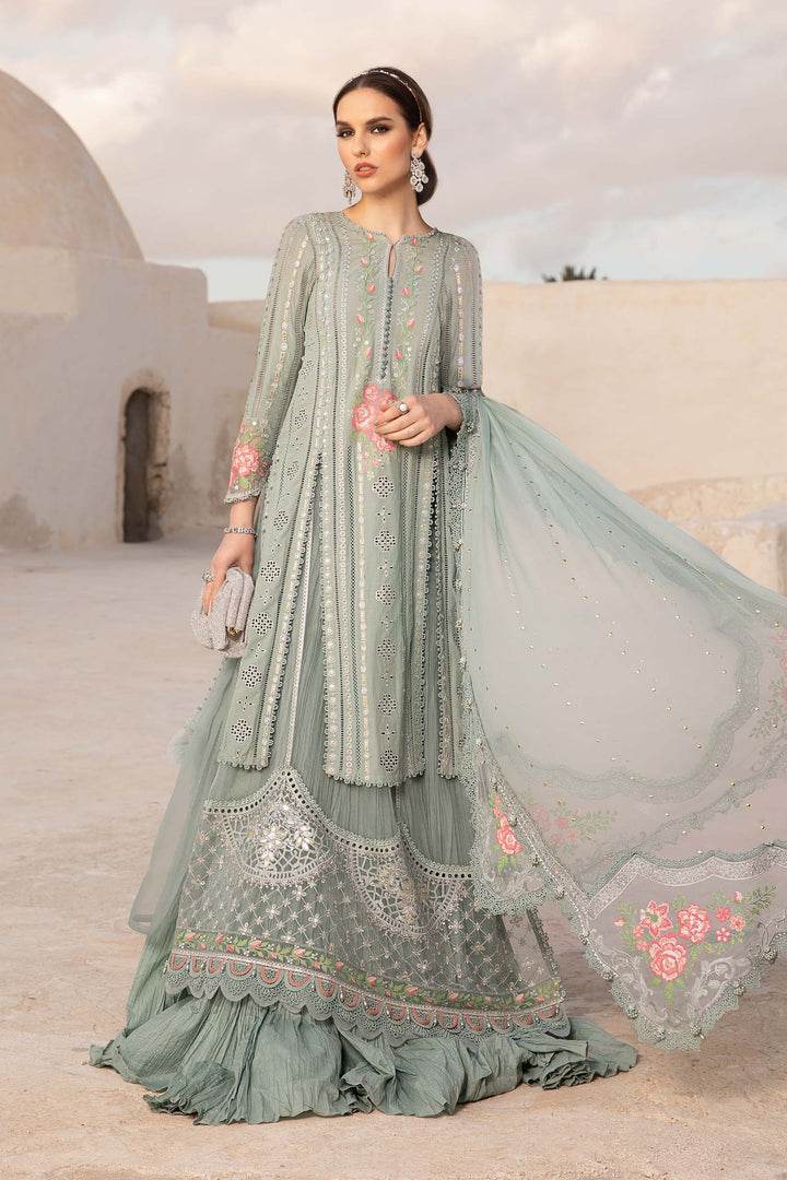 MARIA.B LAWN UNSTITCH EMB 3PC (D-2412-B) - City Cloth House