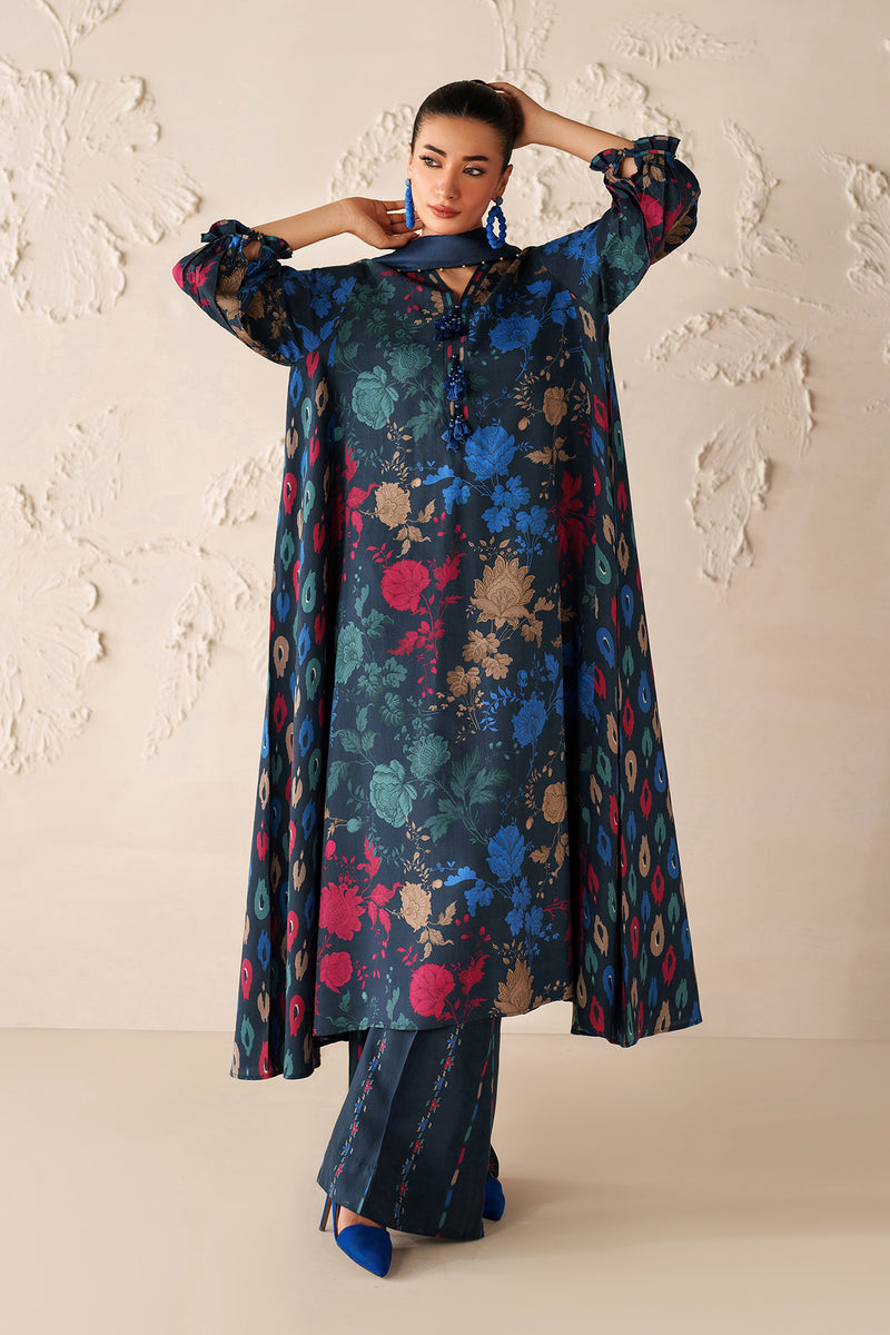 BAROQUE LINEN PRINTED UNSTICHED 3PC