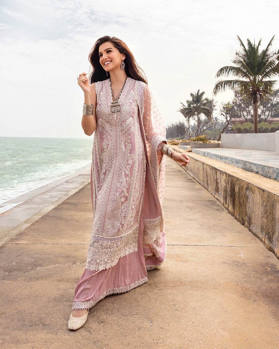 FAIZA SAQLAIN LAWN UNSTITCH EMB 3PC AMARYLLIS-02 - City Cloth House