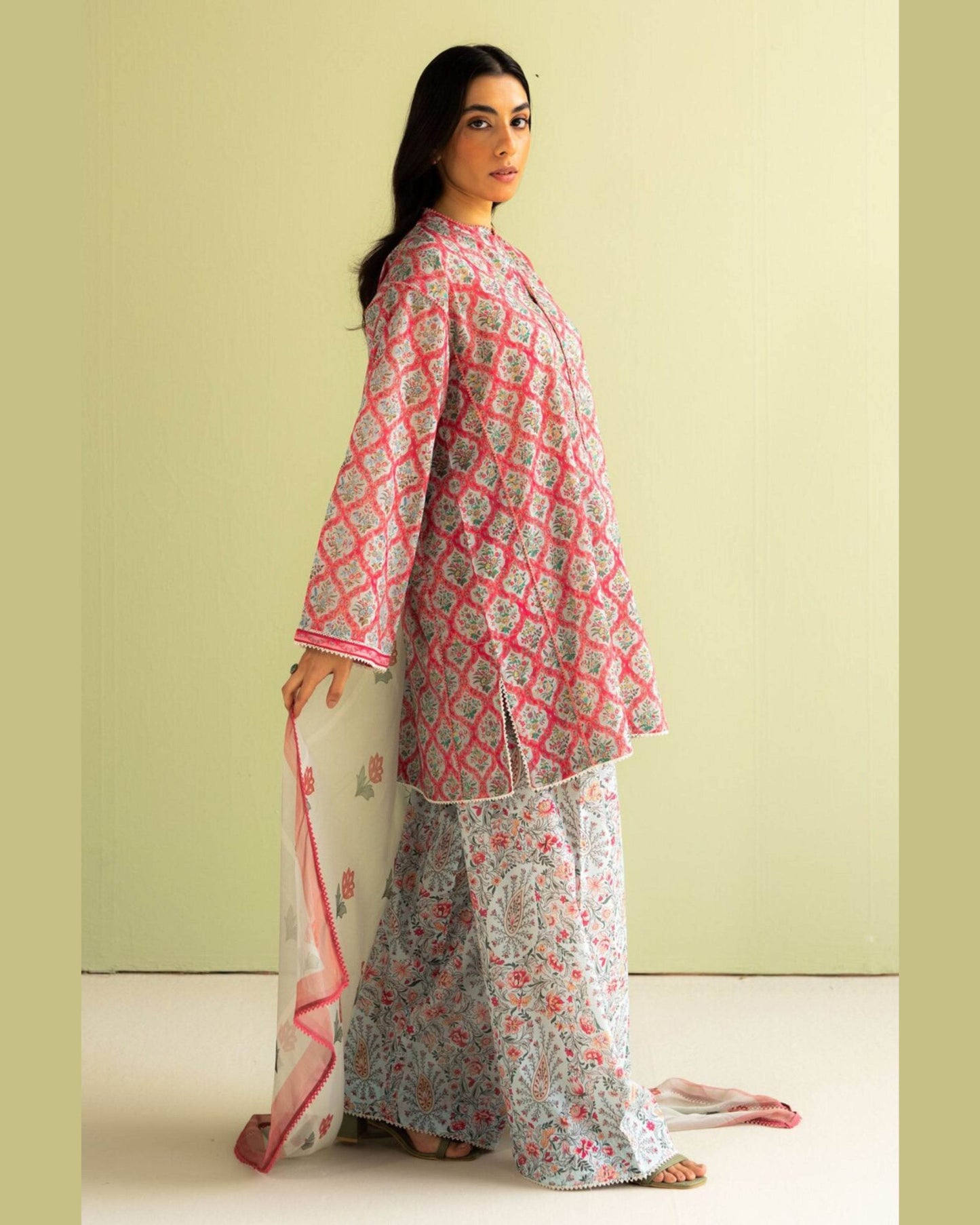 COCO LAWN PRINTED UNSTICH 3PC - City Cloth House